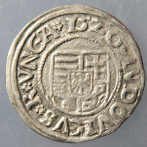 Hungary Louis (Lajos) s II 1516-1526 silver Denar 1520 K A Madonna / shield