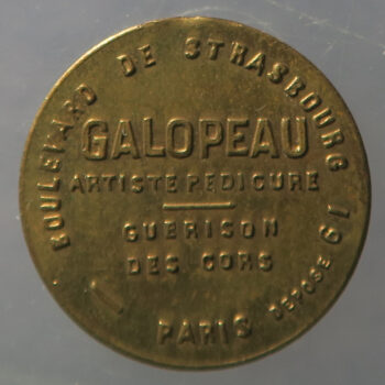 France advertising token / jeton - Galopeau Pomade - Paris foot powder