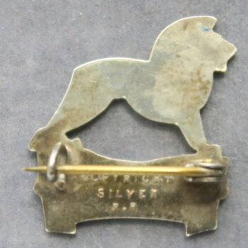 British Empire Exhibition 1924 silver & enamel badge - Wembley lion