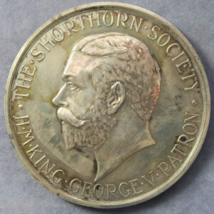 Agricultural medal - The Shorthorn Society silver medal Geoge V patron 1934 Perthshire Show