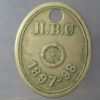 H. B. C. 1897+98 ? British pass token numbered ?? transport