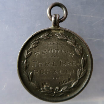 Liverpool Motor Club silver medal for Penrith Trial 1928 won by P. C. Ralli