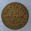 USA GOOD FOR 10¢ IN TRADE TOWN TAVERN 231 NO. MAIN ST. GLOVERSVILLE, N.Y.  TC-525868  brass token