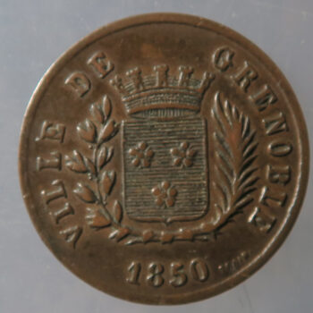 France, Ville de Grenoble 1850 token Association Alimentaire token jeton x3 Brass Dessert + legumes & AE Viande