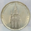 Newcastle Industrial Exhibition medal pewter 1840 - depicts Newcastle Cathedral tower