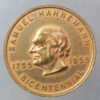 1735-1935 Samuel Hahnemann Bicentennial medal issued by Boericke & Tafel Philadelphia PA USA Homeopath