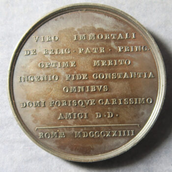 Death of Cardinal ERCOLE CONSALVI (1757-1824)- bronze medal 1824