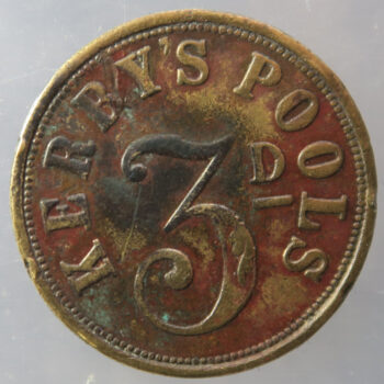 Kerry's Pools - 3d brass token