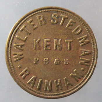 Walter Stedman Raibham Hent P. S. & S. farm token/ brass26.6mm