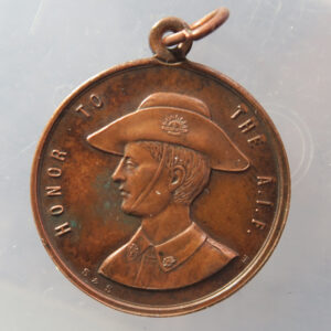 Australia WW1 - ANZAC Day 1918 medal bronze - Galliopoli France Palestine