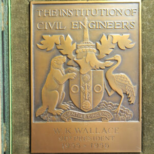 Institute of Civil Engineers, large medal / plaque presented to the President in 1956