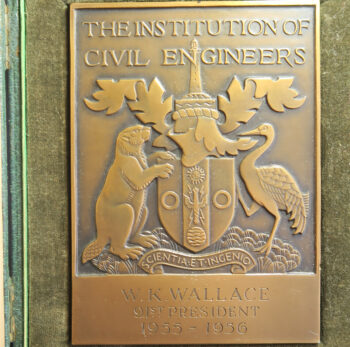 Institute of Civil Engineers, large medal / plaque presented to the President in 1956