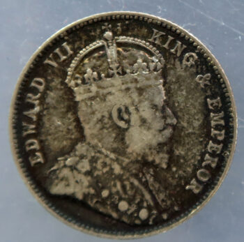 British colonial, Belize, British Honduras (1862-1973) 25 Cents - Edward VII 1907 silver coin KM 12