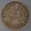 British colonial, Belize, British Honduras (1862-1973) 25 Cents - Edward VII 1907 silver coin KM 12