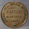 France Napoleon III token medal- D'Antony 19 Sept 1869 - music