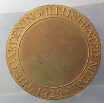 The Gardening Illustrated Medal 1929 Horticulture prize by Vaughton