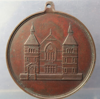 Kettering, Toller Congregational Schools centenary medals 1810-1910 - in bronze & white metal