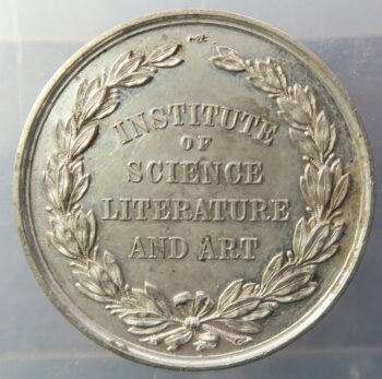 Cumbria Carlisle - Tullie House 1896 white metal medal - Institute of Science Literature & Art