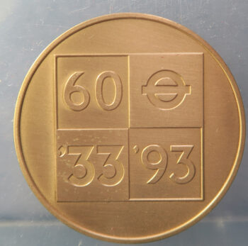 United Kingdom, Medal, 55 Broadway, London Transport, 1993-93 - 60 years, , Bronze