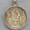 Vienna hallmark silver Baptism medal dated 1817