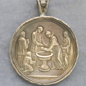 Vienna hallmark silver Baptism medal dated 1817