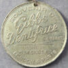 1924 Wembley Empire Exhibition medal advert for Gibbs yoothpaste pewter souvenir
