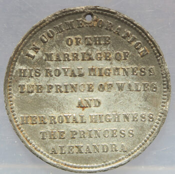 1863 Marriage of Prince of Wales & Alexandra - pewter BHM 2777