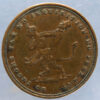 No Taxes No Inquisition No Peel &c. Peel riding devil - satirical token Victoria Farthing size medal