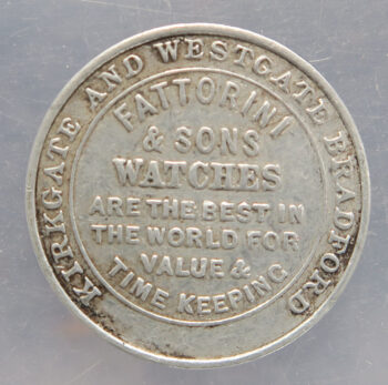 Fattorini & Sons Bradford - Aluminium advertising token pre 1909