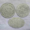Salvation Army Social Wing bracteate zinc tokens - 3d - 4d and 6d - 3 tokens