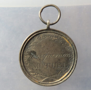 FRANCE 19th century silver engraved prize medal - school Orthography penmanship / handwriting