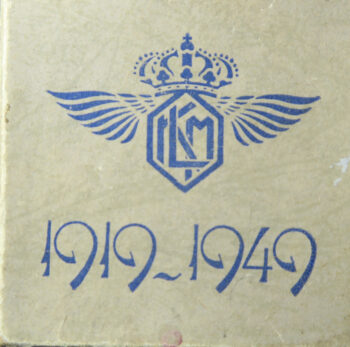 KLM - Dutch Airlines 30 year medal 1919*49 bronze medal in original card box 60mm.