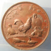 Denmark 19th century poultry medal bronze - includes chicken, duck & turkey