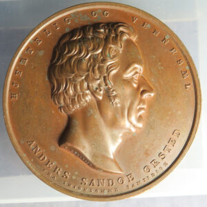 Denmark 19th century Bronze Medal -50th Anniversary of political and law career of Anders Sandøe Ørsted- politician 151 later Prime Minister