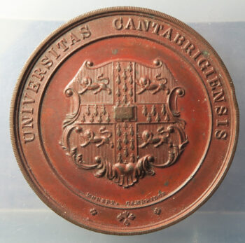 Cambridge University Football Association bronze medal 1884 Challenge Cup won by Clare College