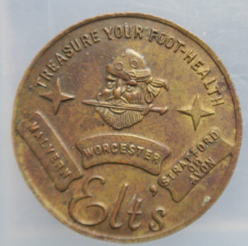 Clarks shoemaker advertising medal token bronze