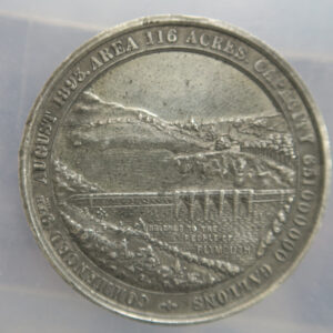 Plymouth opening of Burrator Resevoir 1898 pewter medal