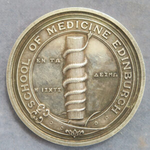 Scotland, Edinburgh School of Medicine silver prize medal 1878 for Midwifery & Diseases of Women & Children
