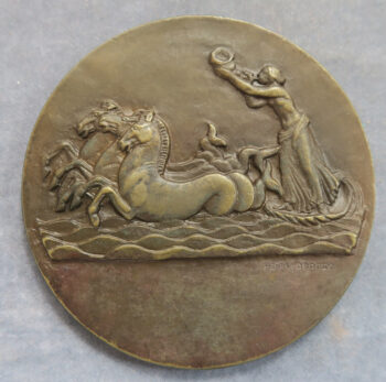 France Henri Dropsy bronze medal - Art Deco - le triomphe d'Amphitrite published by V Canale