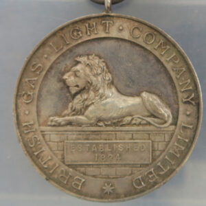 British Gas Light Company long service silver medal 25 years 1896-1921 by AG Wyon