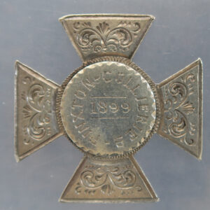 Pinxton Collieries 1899 solver cross medal awarded to E Wilson (Derbyshire) by Fattorini