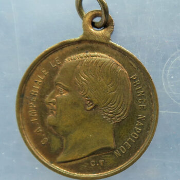 France Prince Napoleon & Princess Clotilde brass medal