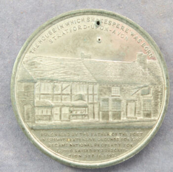 william-shakespeare-pewter-medal-by-davis-birthplace-house