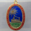 King George and Queen Mary's Club - Peel House gilt bronze & enamel badge medal WW1 Overseas Forces Club