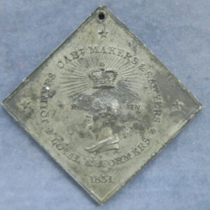 Joiners Cabt. Makers & Sawyers Loyal Reformers round crowned portrait of William IV WR IV 1831 uniface pewter medal / badge