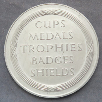 John Pinches advertising medal - medal maker - Aluminium medal