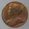 Queen Anne counter / medal 24.3mm rev. ladt (Anne) propositioned by man (Louis XIV?)