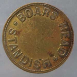 Boar's Head Standish 2D pub check token - near Wigan Lancashire