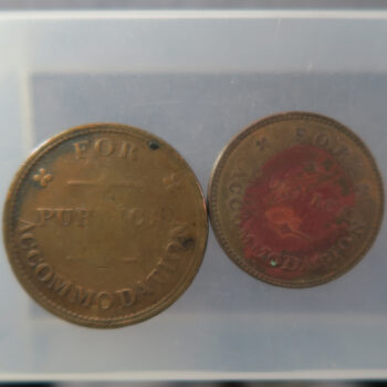 Isle Of Man. Penny + halfpenny Tokens, 1830. For Publick Accommodation - 2 tokens Pridmore 55 & 61