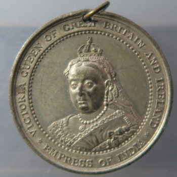 Victoria Jubilee pewter medal 1887 pewter